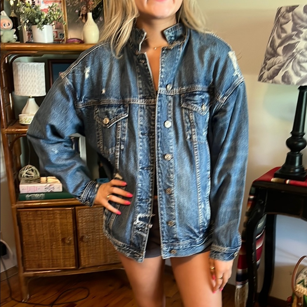 American Eagle Blue Jean Jacket Relaxed Fit